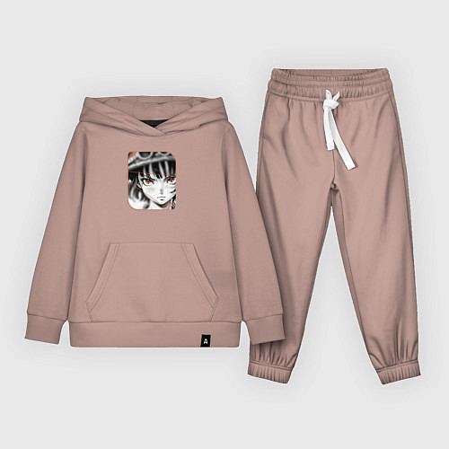 Детский костюм Оранжевоглазая девушка / Пыльно-розовый – фото 1