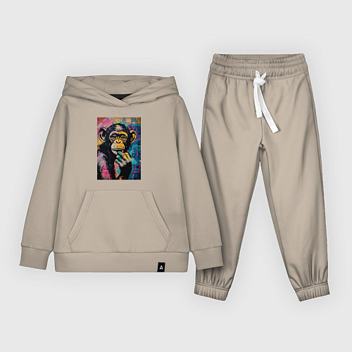 Детский костюм Cute monkey / Миндальный – фото 1