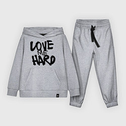 Костюм хлопковый детский Люби меня крепко, цвет: меланж