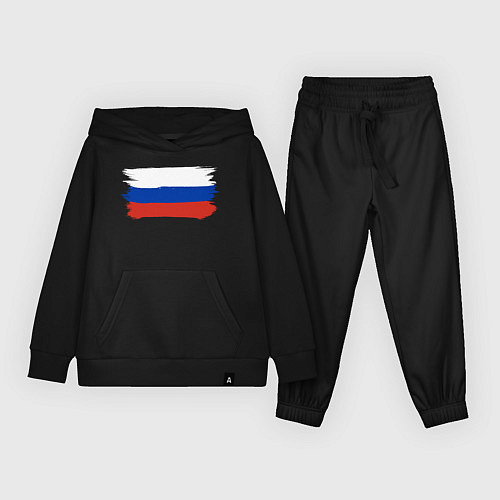Детский костюм Флаг россии нарисованный / Черный – фото 1