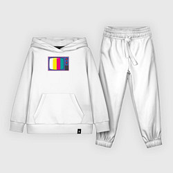 Костюм хлопковый детский Ретро телевизор, цвет: белый