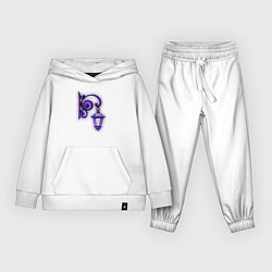 Костюм хлопковый детский Фиолетовый уличный фонарь, цвет: белый