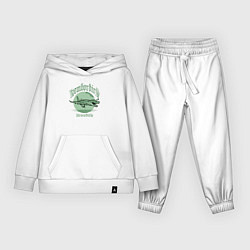 Костюм хлопковый детский Бомбордиро крокодило итальянский мем, цвет: белый