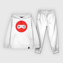 Костюм хлопковый детский Джойстик для игр, цвет: белый