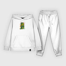 Костюм хлопковый детский Напиток с живительной энергией, цвет: белый