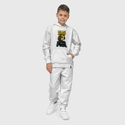 Костюм хлопковый детский Билли Айлиш в стиле комикса, цвет: белый — фото 2