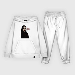 Костюм хлопковый детский Билли Айлиш готический стиль, цвет: белый