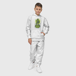 Костюм хлопковый детский Сигма бой силуэт, цвет: белый — фото 2