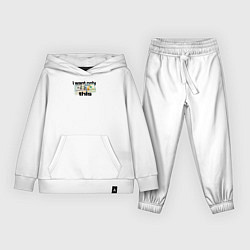 Костюм хлопковый детский I Want Only This - доллары, цвет: белый