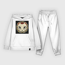 Костюм хлопковый детский Радужный Дандадан, цвет: белый