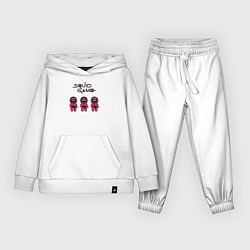 Костюм хлопковый детский Squid game boys, цвет: белый