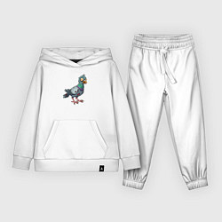 Костюм хлопковый детский Зомби голубь, цвет: белый