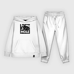 Костюм хлопковый детский Крот в стиле граффити, цвет: белый