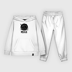 Костюм хлопковый детский Крот в круге, цвет: белый