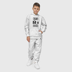 Костюм хлопковый детский Я твой отец, цвет: белый — фото 2