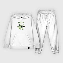 Костюм хлопковый детский Depeche Mode - Exciter Flower, цвет: белый