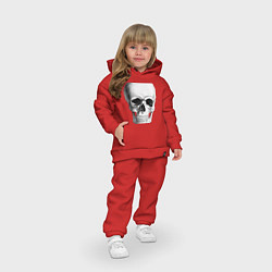 Детский костюм оверсайз Череп, цвет: красный — фото 2