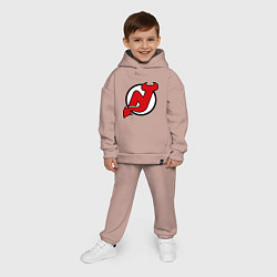 Детский костюм оверсайз New Jersey Devils, цвет: пыльно-розовый — фото 2