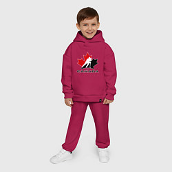 Детский костюм оверсайз Canada, цвет: маджента — фото 2
