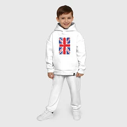 Детский костюм оверсайз Британский флаг, цвет: белый — фото 2
