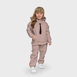 Детский костюм оверсайз Галстук, цвет: пыльно-розовый — фото 2
