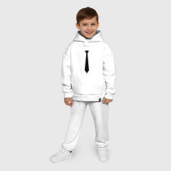 Детский костюм оверсайз Галстук, цвет: белый — фото 2