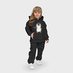 Детский костюм оверсайз Пингвин с пистолетом, цвет: черный — фото 2