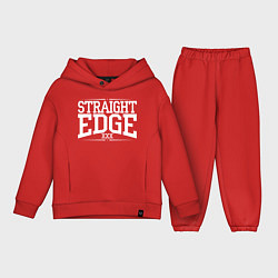 Детский костюм оверсайз Straight edge xxx, цвет: красный