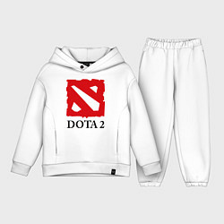 Детский костюм оверсайз Dota 2: Logo, цвет: белый