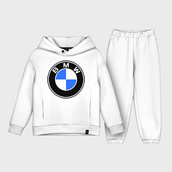 Детский костюм оверсайз Logo BMW, цвет: белый