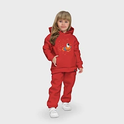 Детский костюм оверсайз My Universe: Cosmonaut, цвет: красный — фото 2