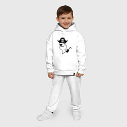 Детский костюм оверсайз Покер фейс пират, цвет: белый — фото 2