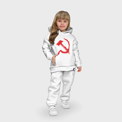 Детский костюм оверсайз Cерп и молот, цвет: белый — фото 2