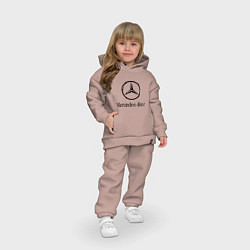 Детский костюм оверсайз Logo Mercedes-Benz, цвет: пыльно-розовый — фото 2