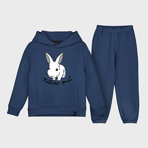 Детский костюм оверсайз Rabbit: follow me / Тёмно-синий – фото 1