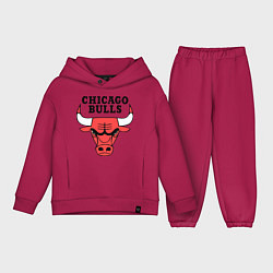 Детский костюм оверсайз Chicago Bulls, цвет: маджента