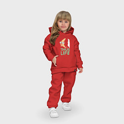 Детский костюм оверсайз Zoidberg: Thug Life, цвет: красный — фото 2