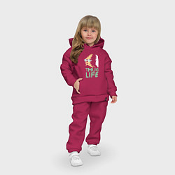 Детский костюм оверсайз Zoidberg: Thug Life, цвет: маджента — фото 2