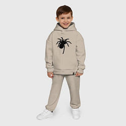 Детский костюм оверсайз Черный паук, цвет: миндальный — фото 2