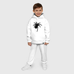 Детский костюм оверсайз Черный паук, цвет: белый — фото 2
