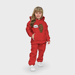 Детский костюм оверсайз Медведь-качок: дрищ, цвет: красный — фото 2