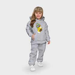 Детский костюм оверсайз Мозг Гомера, цвет: меланж — фото 2