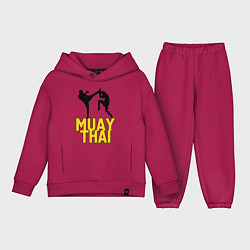Детский костюм оверсайз Muay Thai, цвет: маджента