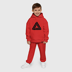 Детский костюм оверсайз Triangle Visual Illusion, цвет: красный — фото 2