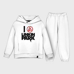 Детский костюм оверсайз I love Linkin Park, цвет: белый