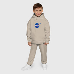 Детский костюм оверсайз NASA Delorean 88 mph, цвет: миндальный — фото 2