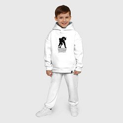 Детский костюм оверсайз Russian Black Hockey, цвет: белый — фото 2