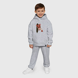 Детский костюм оверсайз Девушка в маске кошки, цвет: меланж — фото 2