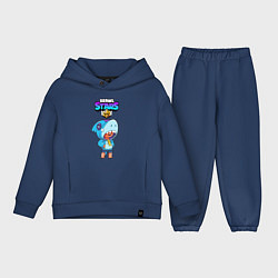 Детский костюм оверсайз BRAWL STARS LEON SHARK, цвет: тёмно-синий