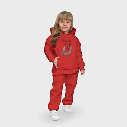 Детский костюм оверсайз Котик меломан, цвет: красный — фото 2